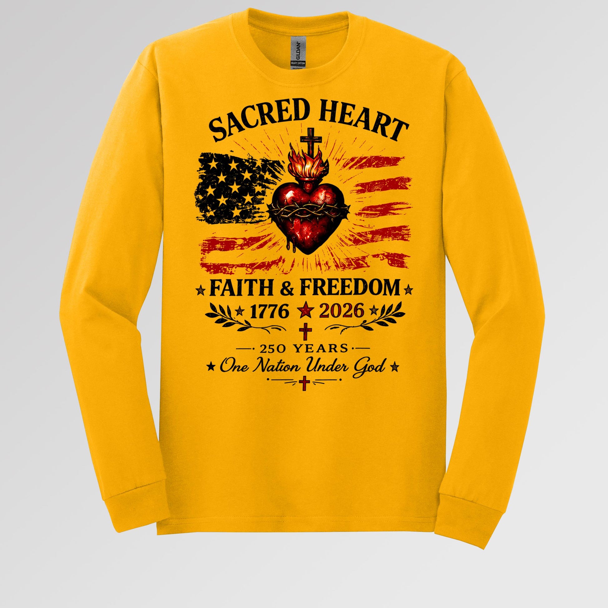 Sacred Heart Faith & Freedom 1776-2026 250 Years One Nation Under God