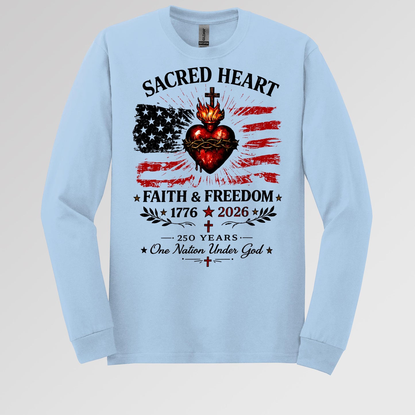 Sacred Heart Faith & Freedom 1776-2026 250 Years One Nation Under God