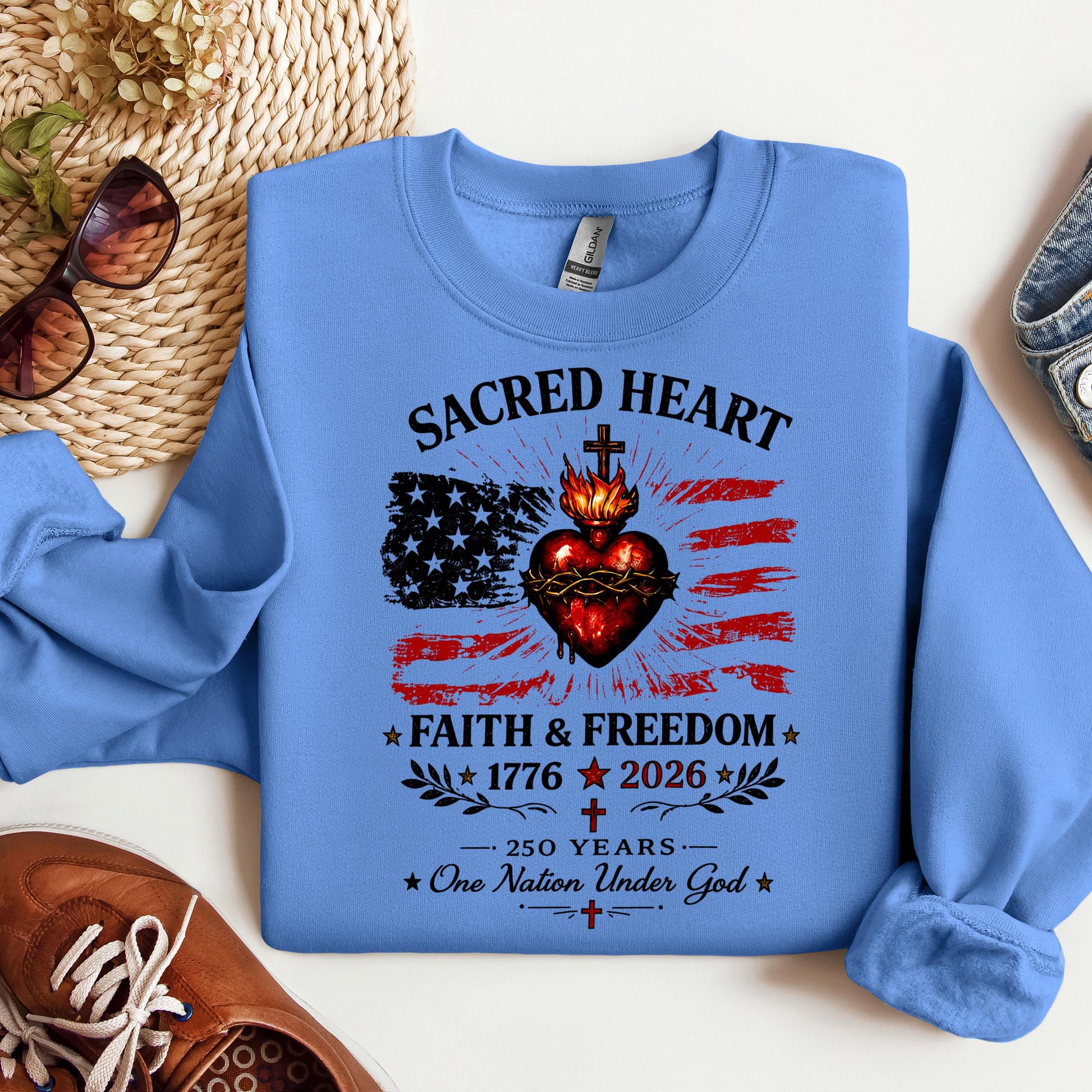 Sacred Heart Faith & Freedom 1776-2026 250 Years One Nation Under God
