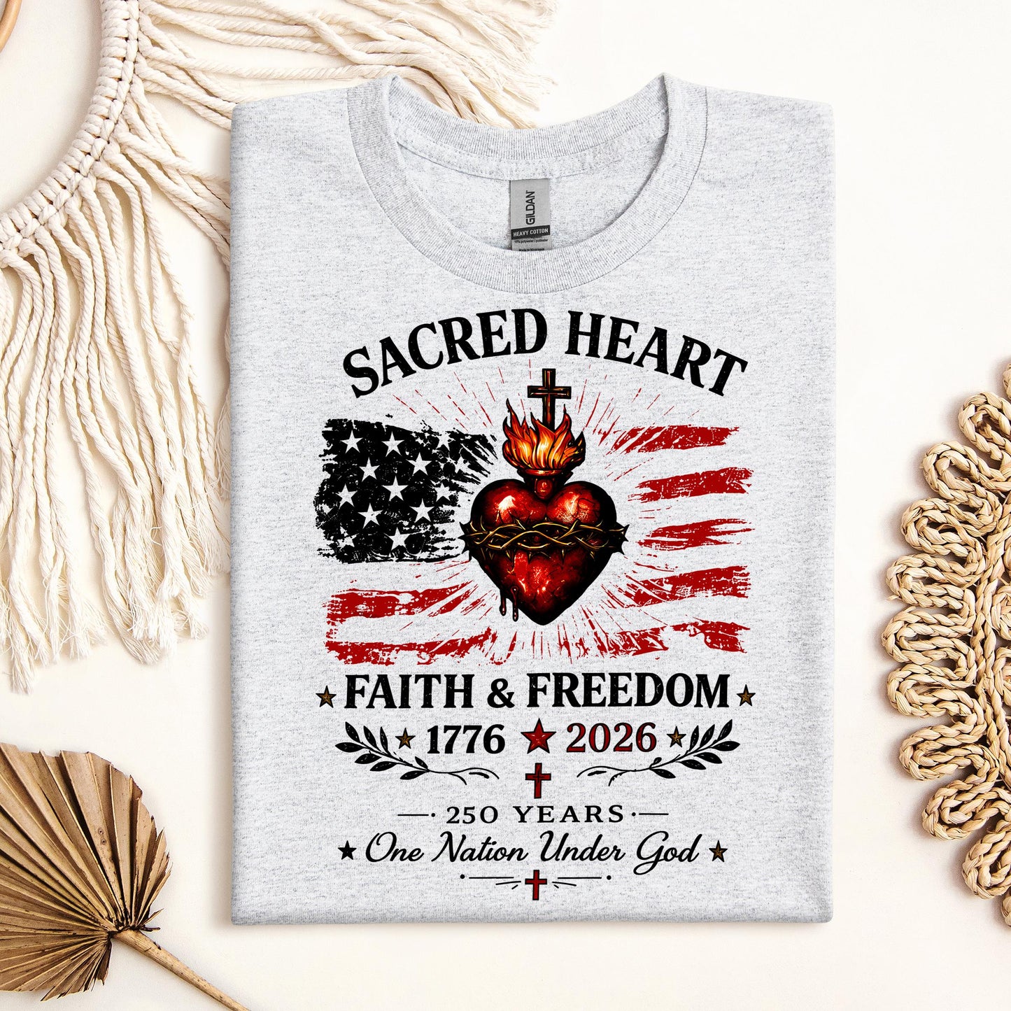 Sacred Heart Faith & Freedom 1776-2026 250 Years One Nation Under God