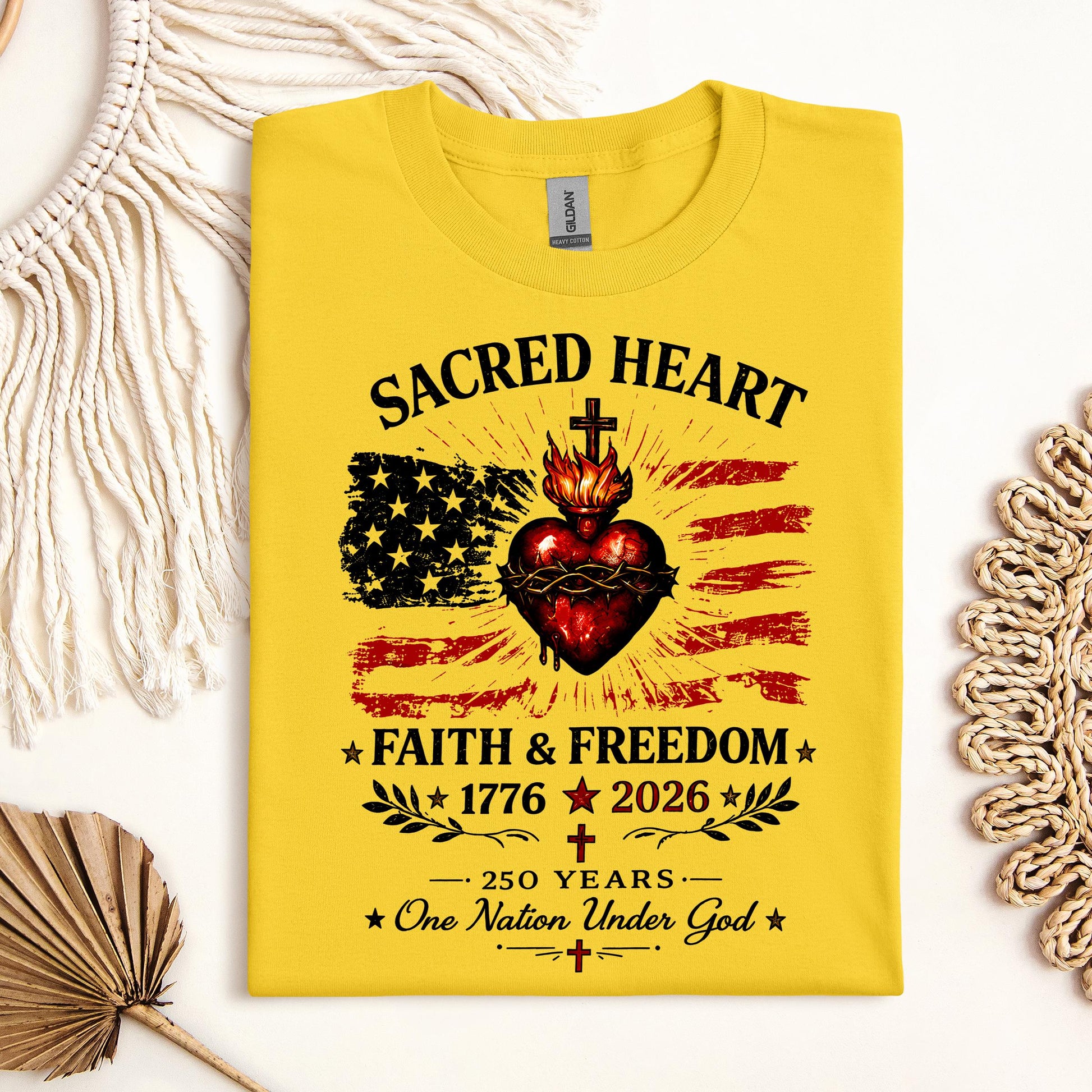 Sacred Heart Faith & Freedom 1776-2026 250 Years One Nation Under God
