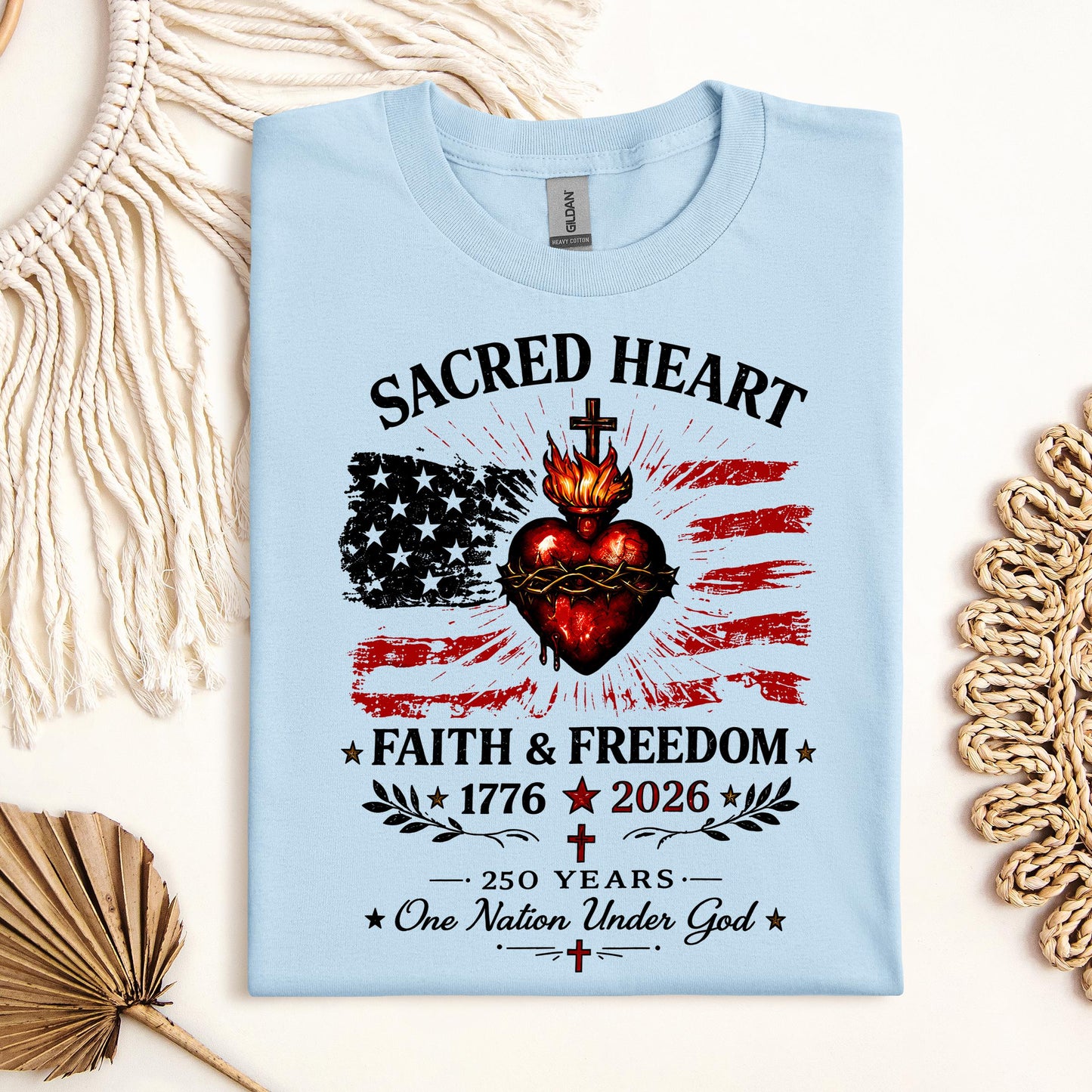 Sacred Heart Faith & Freedom 1776-2026 250 Years One Nation Under God