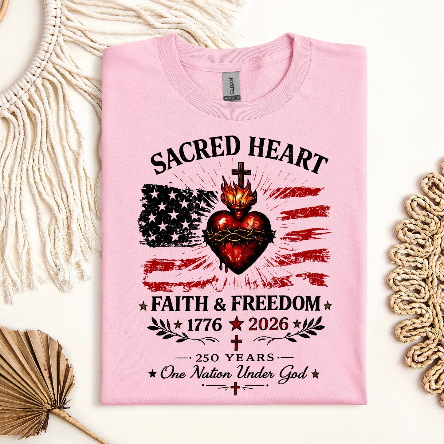 Sacred Heart Faith & Freedom 1776-2026 250 Years One Nation Under God