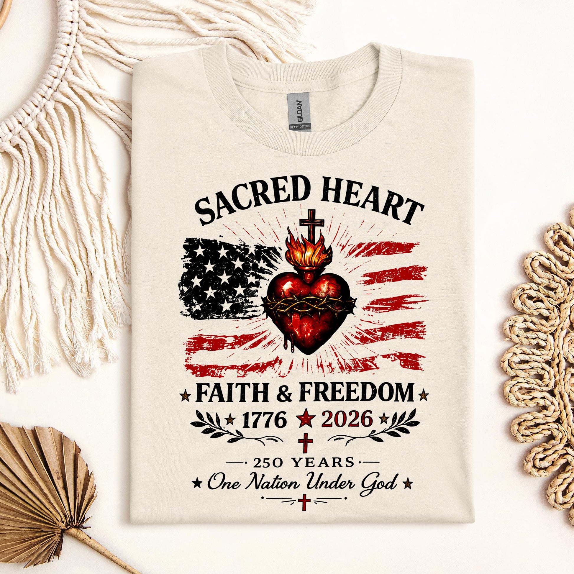 Sacred Heart Faith & Freedom 1776-2026 250 Years One Nation Under God