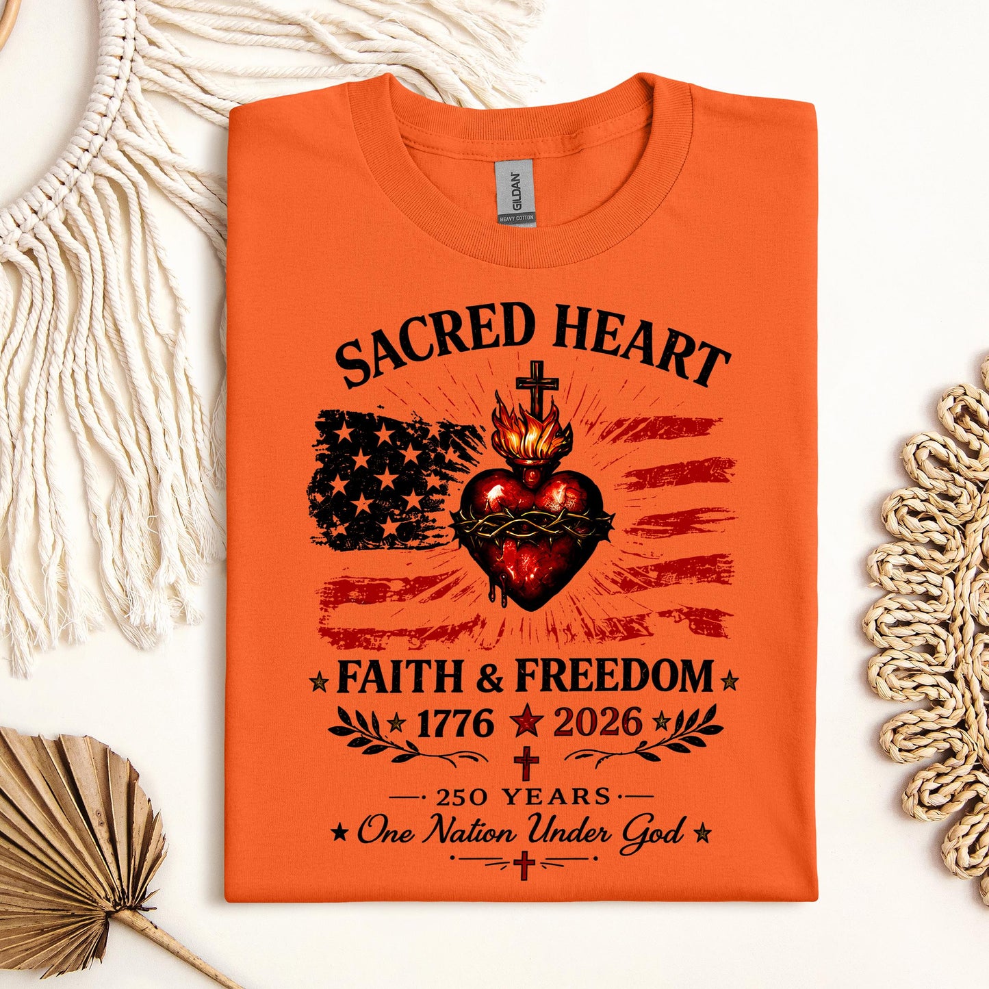 Sacred Heart Faith & Freedom 1776-2026 250 Years One Nation Under God