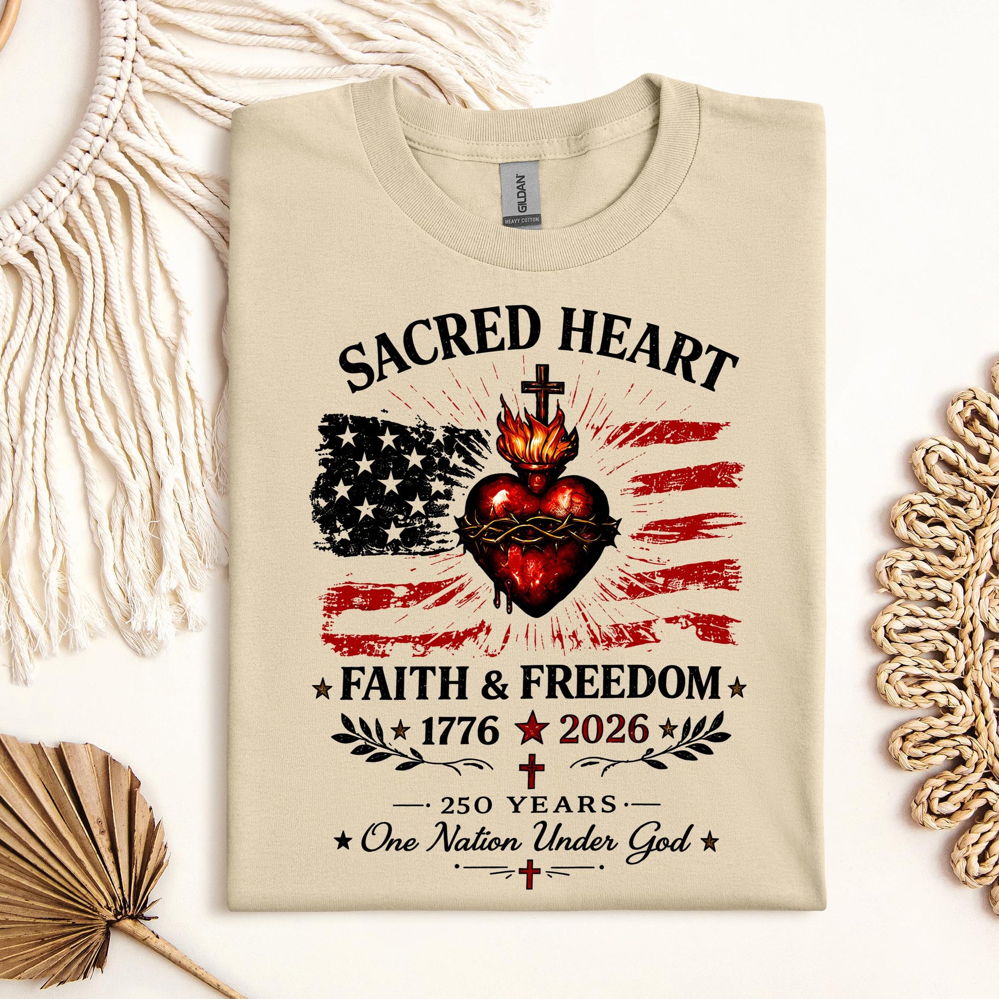 Sacred Heart Faith & Freedom 1776-2026 250 Years One Nation Under God