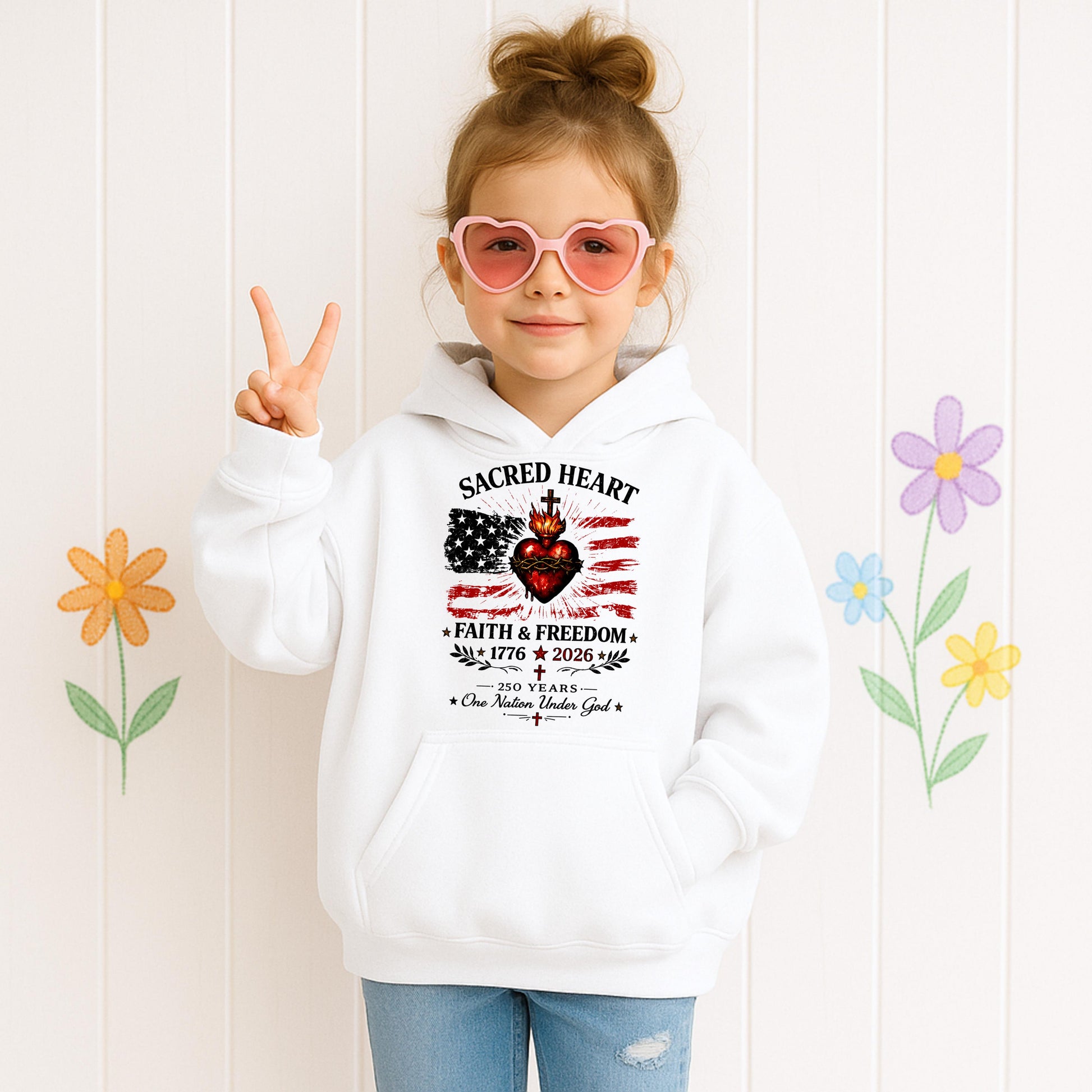 Sacred Heart Faith & Freedom 1776-2026 250 Years One Nation Under God