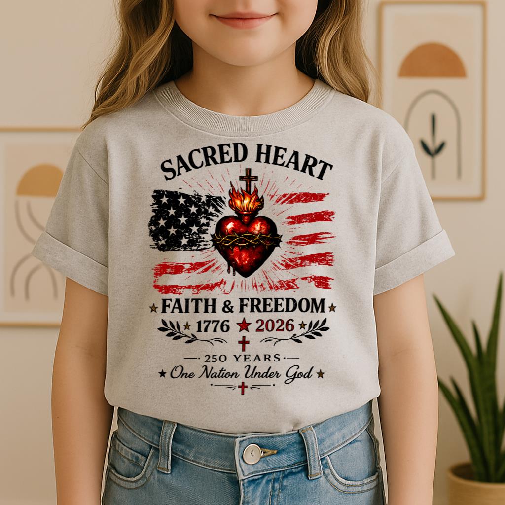 Sacred Heart Faith & Freedom 1776-2026 250 Years One Nation Under God