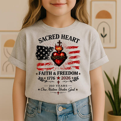 Sacred Heart Faith & Freedom 1776-2026 250 Years One Nation Under God