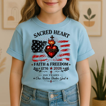 Sacred Heart Faith & Freedom 1776-2026 250 Years One Nation Under God