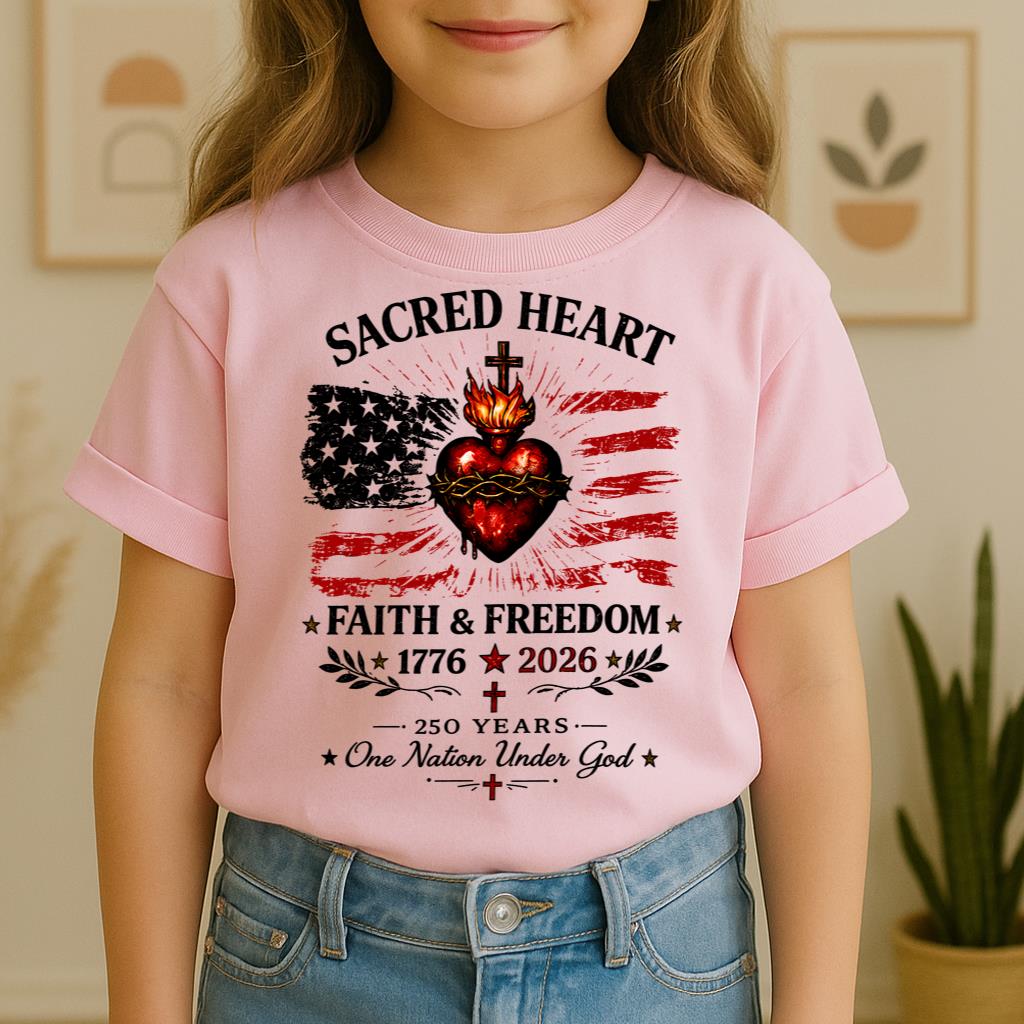Sacred Heart Faith & Freedom 1776-2026 250 Years One Nation Under God