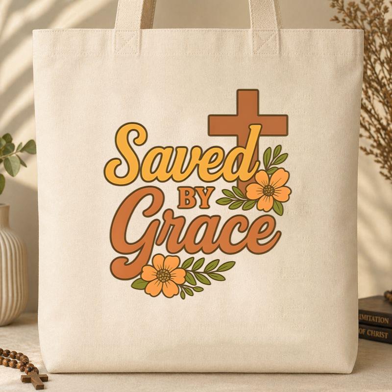 Saved By Grace Tote Bag