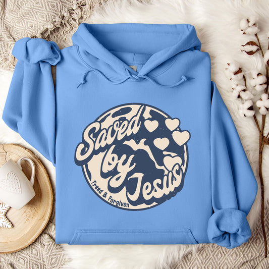 Saved By Jesus Freed And Forgiven Hoodie