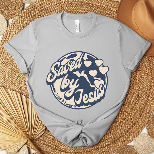 Saved By Jesus Freed And Forgiven Premium T-shirt