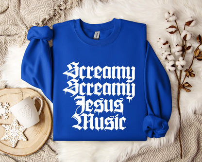 Screamy Jesus Music Sweatshirt