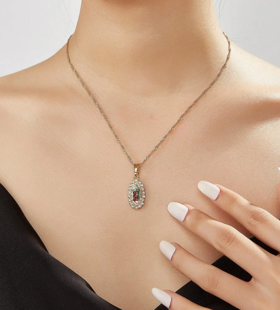 lessed Mother Pendant Necklace — Catholic Mary Devotional Jewelry for Women