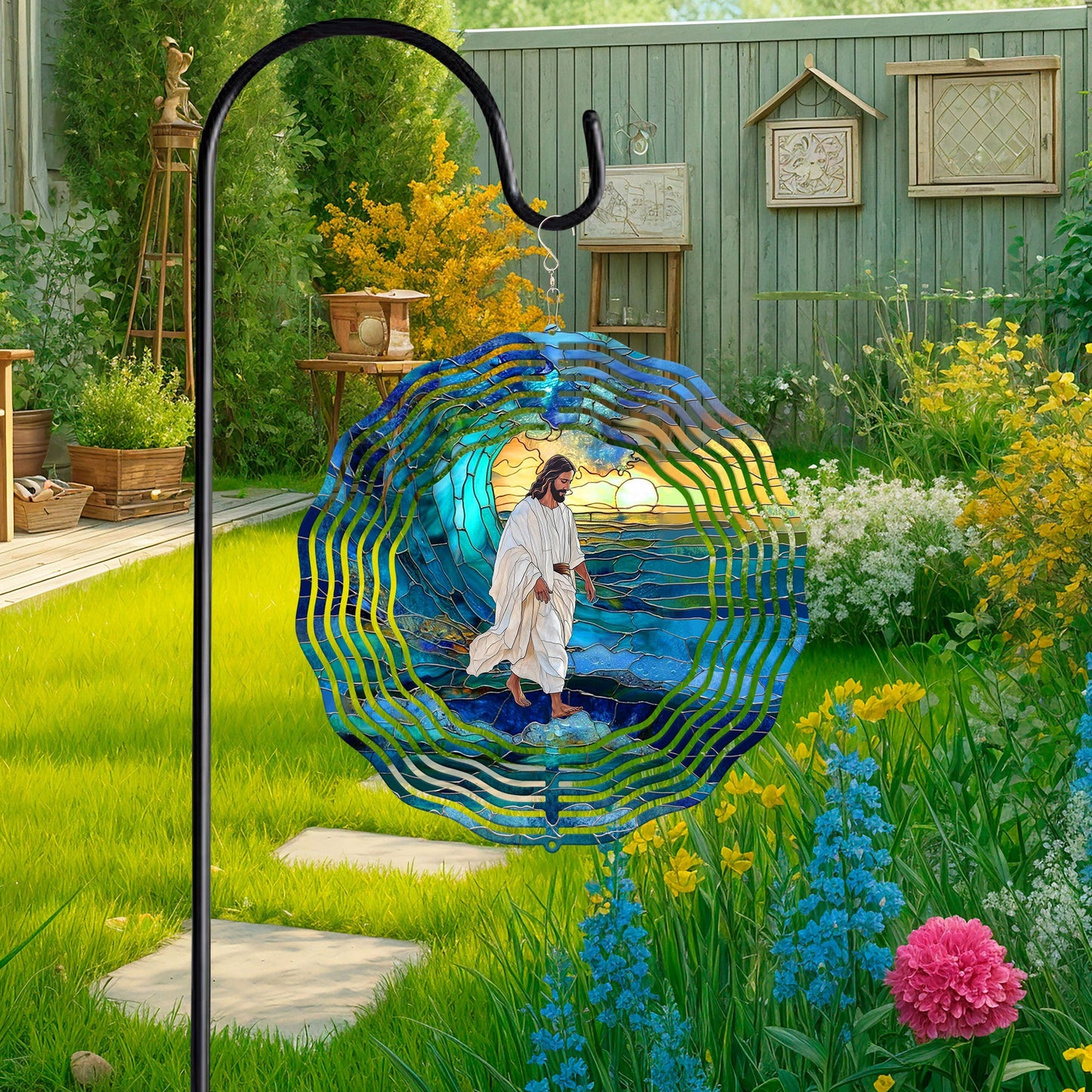 Jesus Walks on Water Wind Spinner