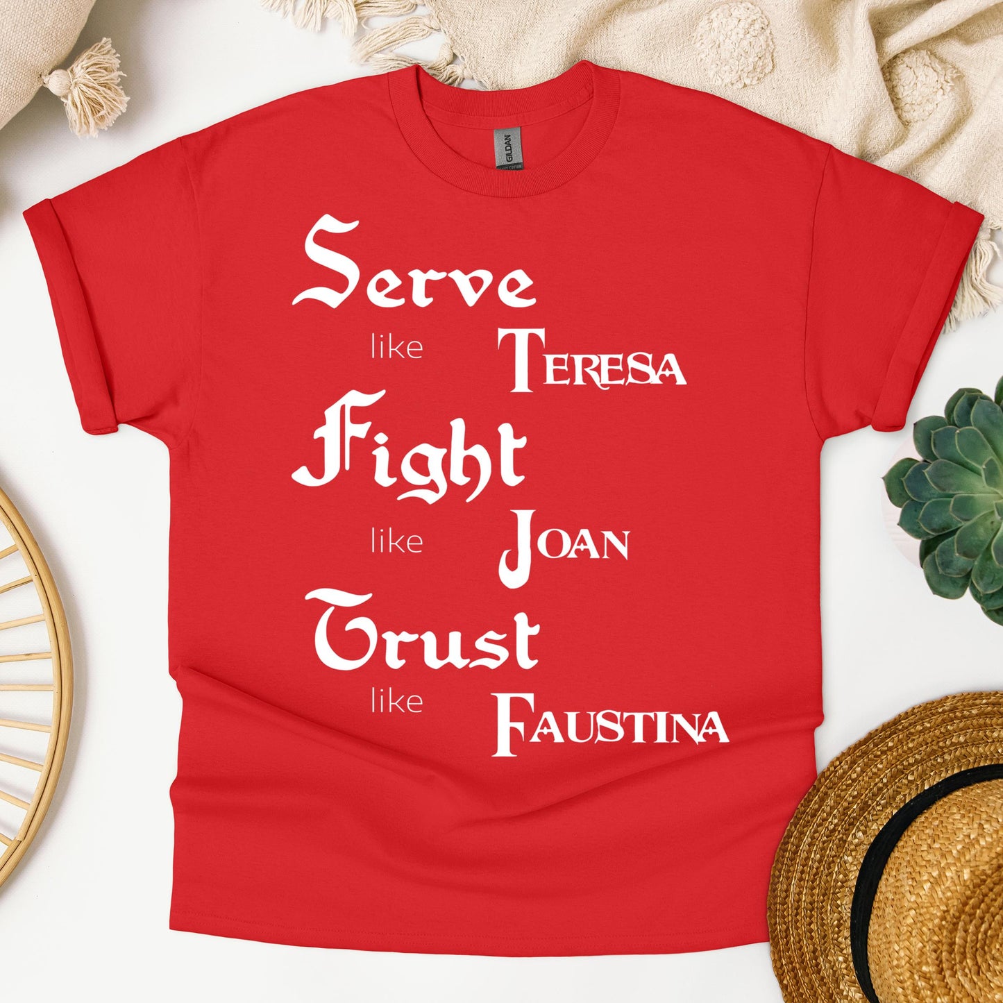 Serve Like Teresa Fight Like Joan Trust Like Faustina 01