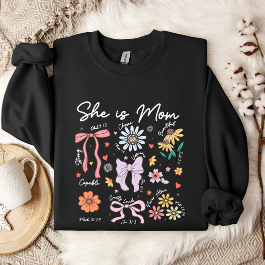 She Is Mom Sweatshirt