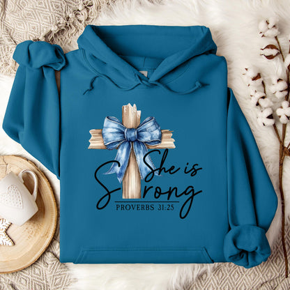 She Is Strong Proverb 31.25 Hoodie