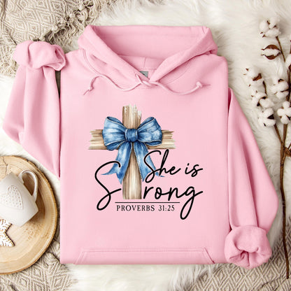 She Is Strong Proverb 31.25 Hoodie