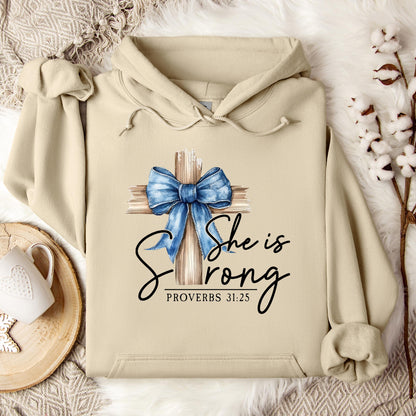She Is Strong Proverb 31.25 Hoodie