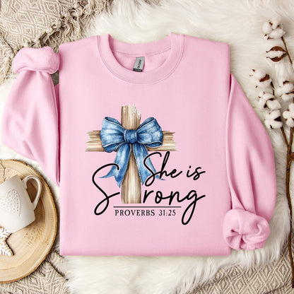 She Is Strong Proverb 31.25 Sweatshirt