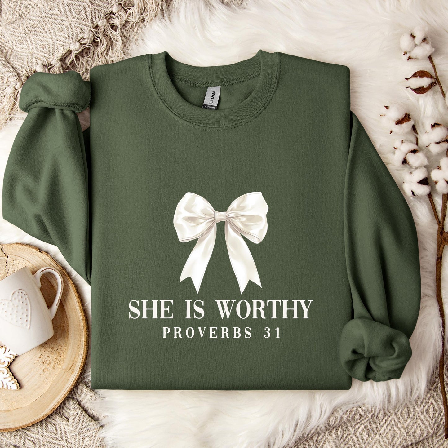 She Is Worthy Proverbs 31 Sweatshirt
