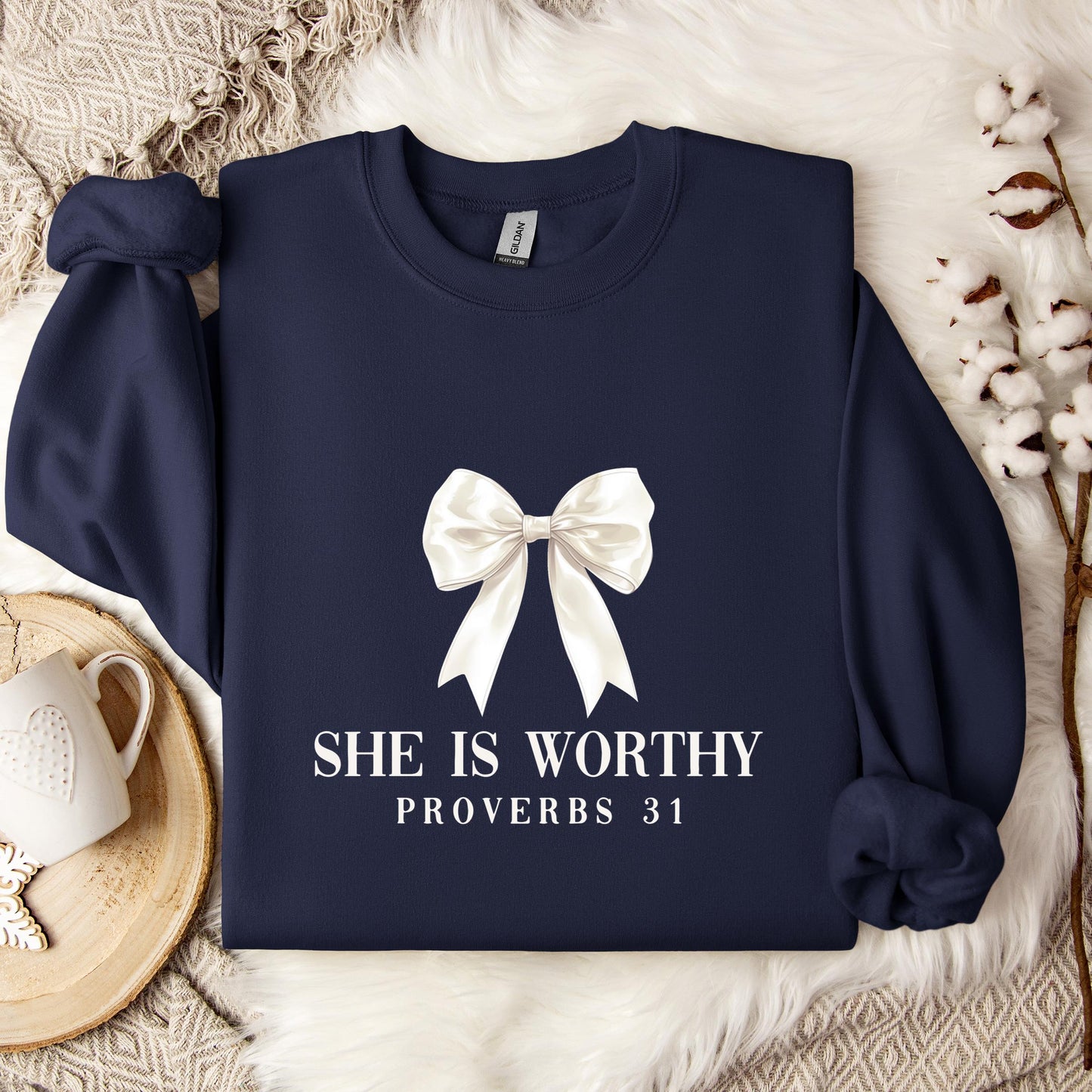She Is Worthy Proverbs 31 Sweatshirt