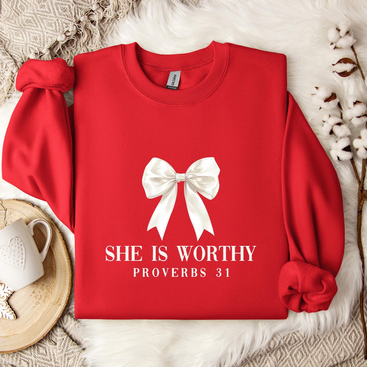 She Is Worthy Proverbs 31 Sweatshirt