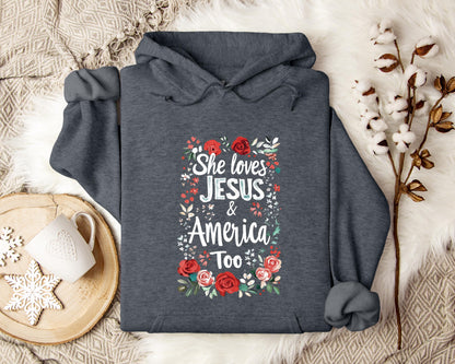 She Loves Jesus And America Too 01 Hoodie