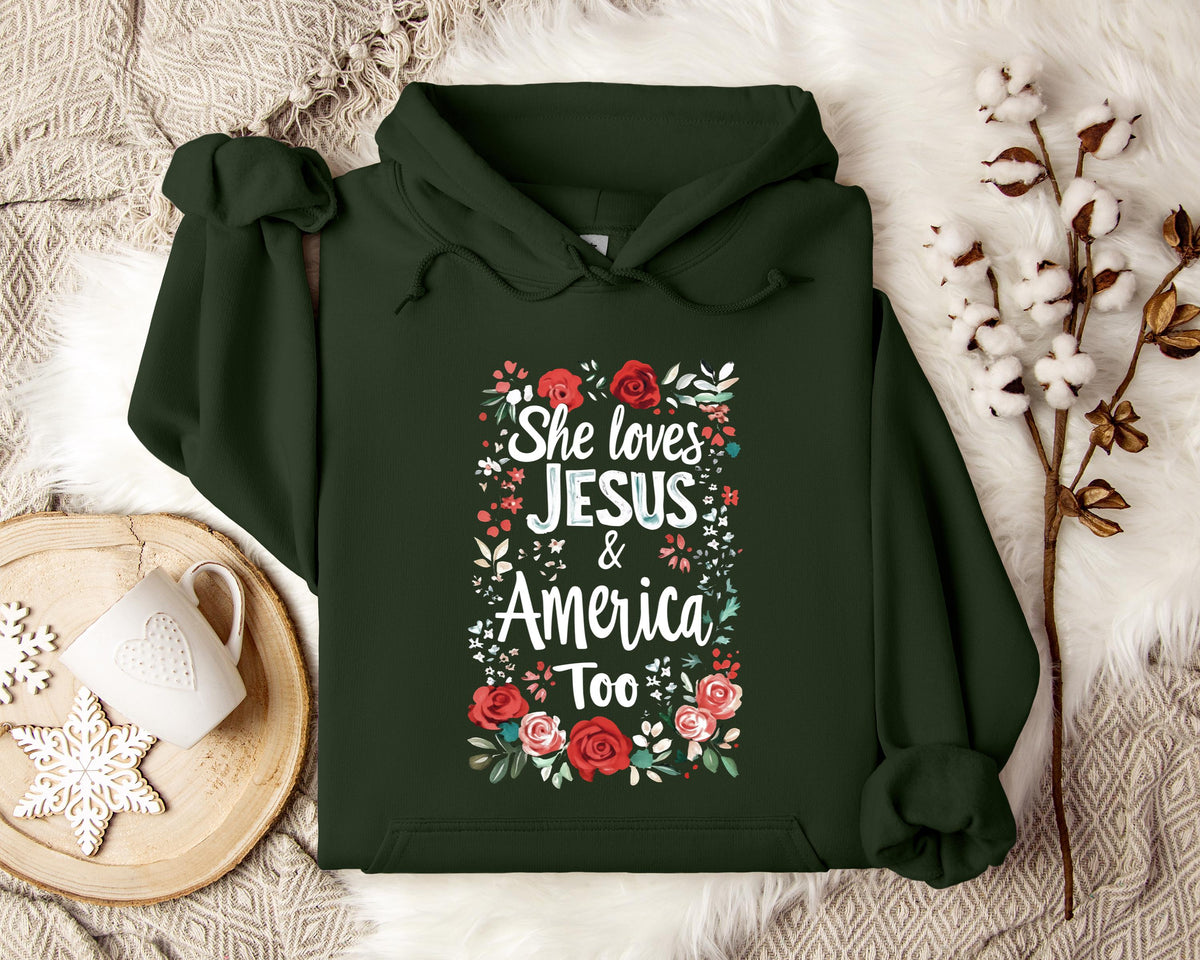 She Loves Jesus And America Too 01 Hoodie
