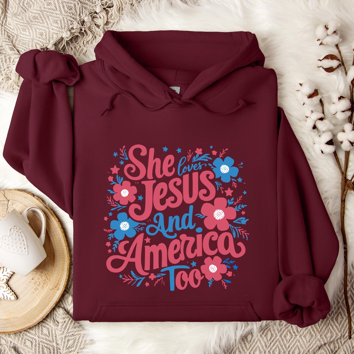 She Loves Jesus And America Too 02 Hoodie
