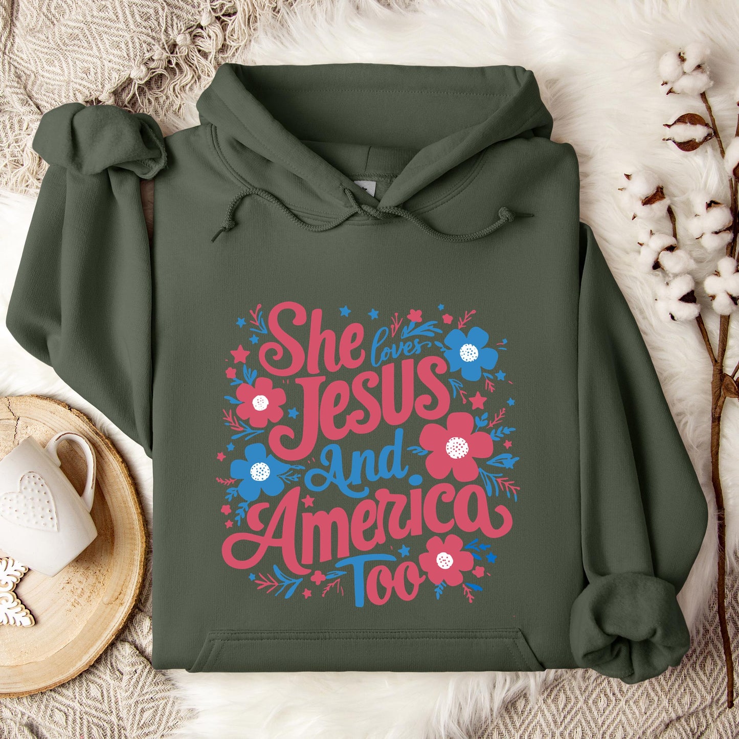 She Loves Jesus And America Too 02 Hoodie