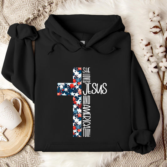 She Loves Jesus And America Too 03 Hoodie