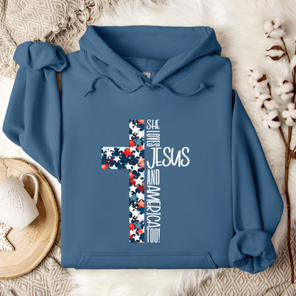 She Loves Jesus And America Too 03 Hoodie