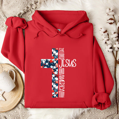 She Loves Jesus And America Too 03 Hoodie
