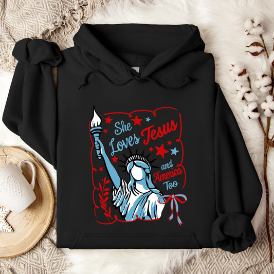 She Loves Jesus And America Too 05 Hoodie