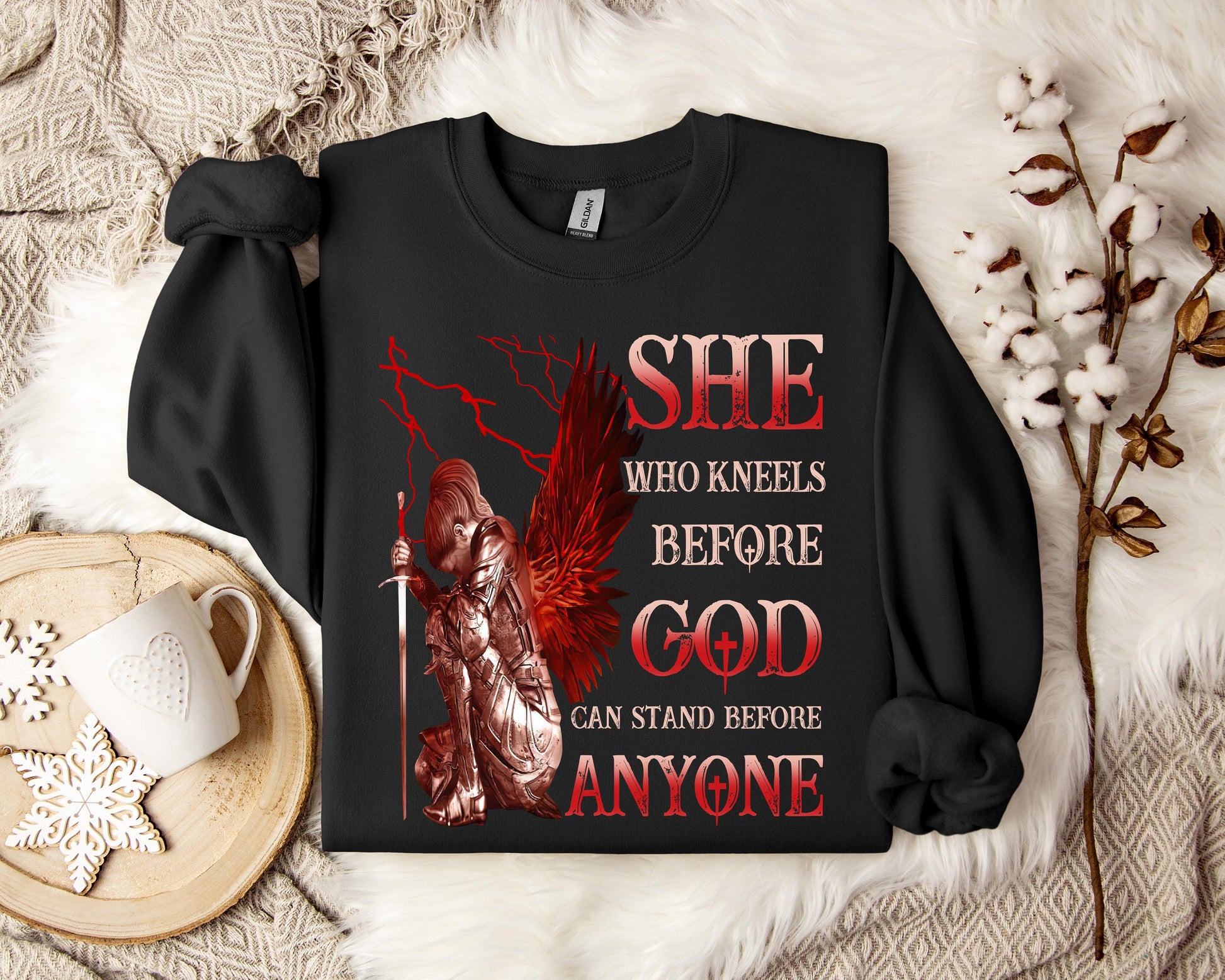 She Who Kneels Before God Can Stand Before Anyone Sweatshirt