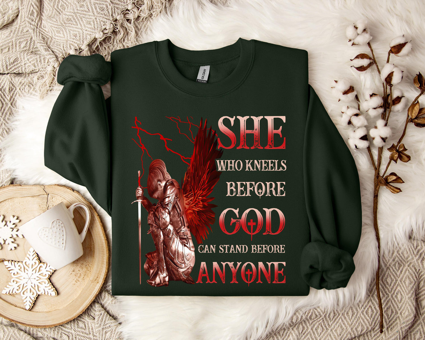 She Who Kneels Before God Can Stand Before Anyone Sweatshirt