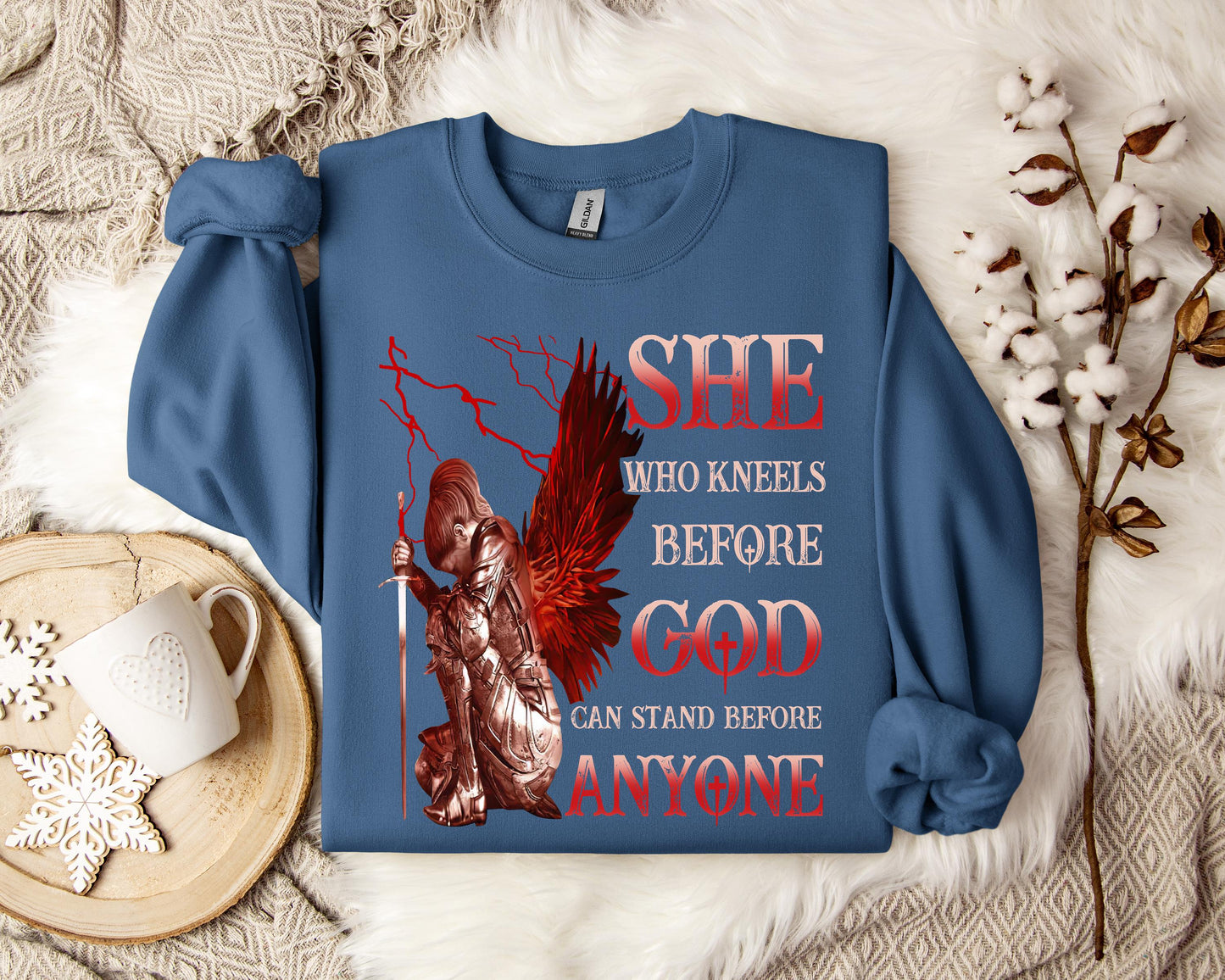 She Who Kneels Before God Can Stand Before Anyone Sweatshirt