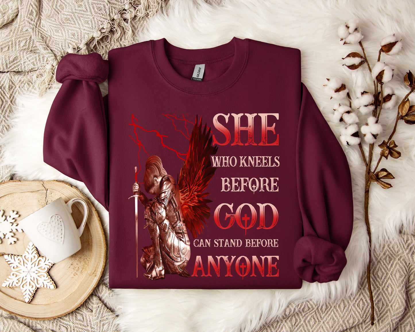 She Who Kneels Before God Can Stand Before Anyone Sweatshirt