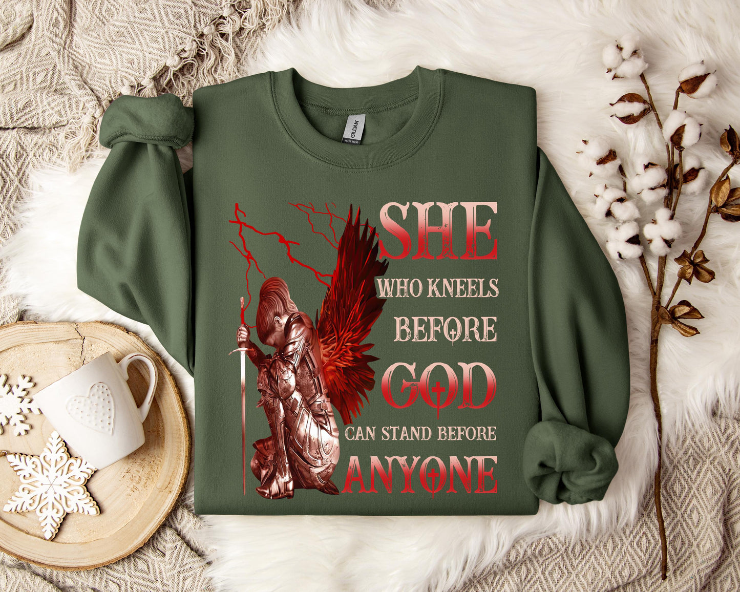 She Who Kneels Before God Can Stand Before Anyone Sweatshirt