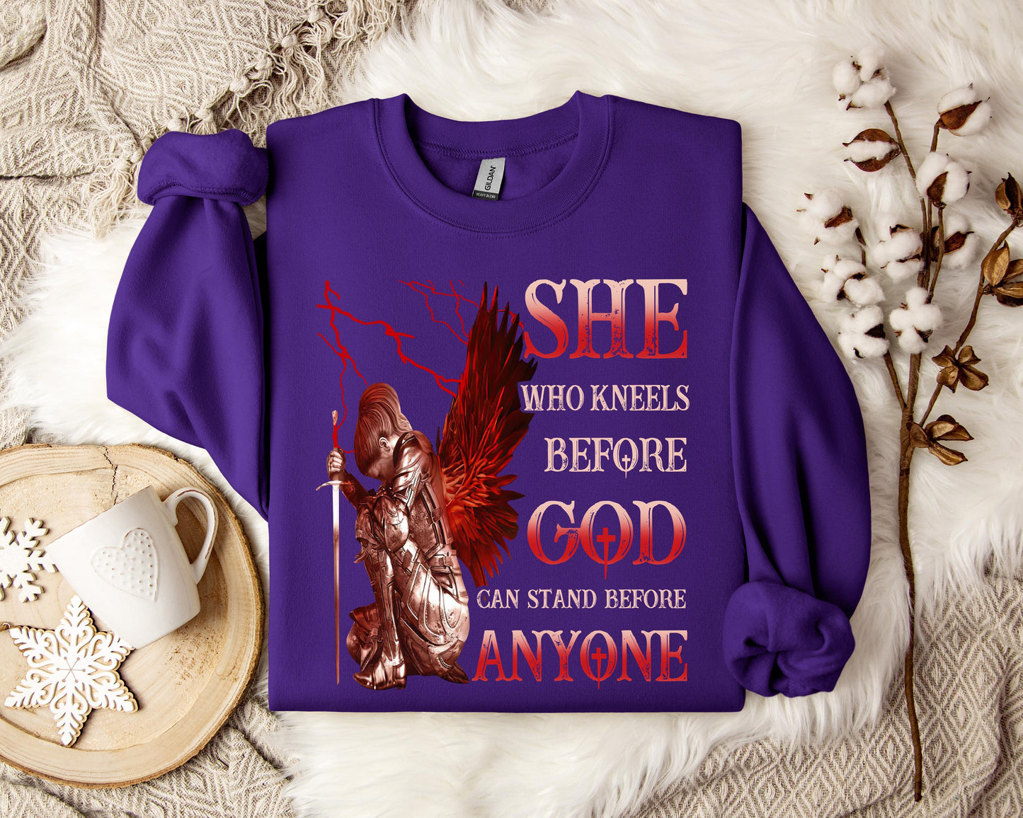 She Who Kneels Before God Can Stand Before Anyone Sweatshirt