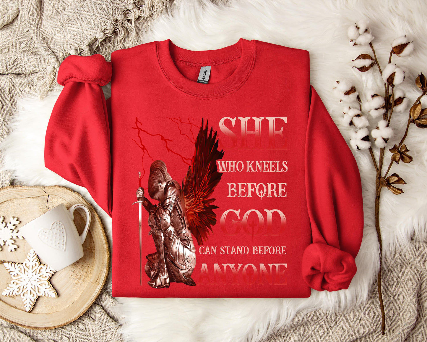 She Who Kneels Before God Can Stand Before Anyone Sweatshirt