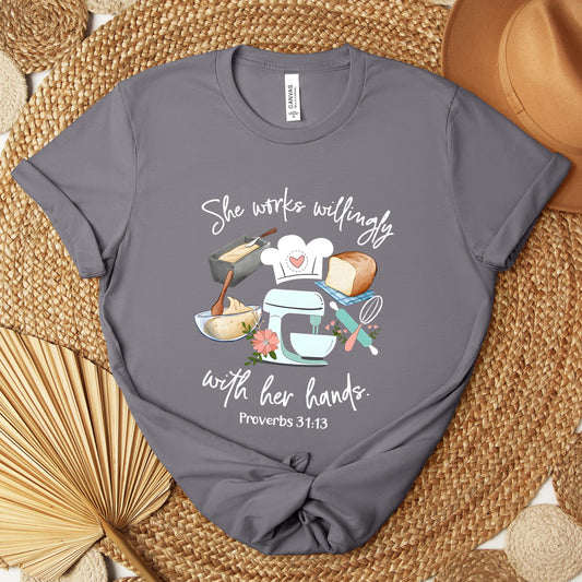 She Works Willingly With Her Hands Proverbs 31.13 Premium T-shirt