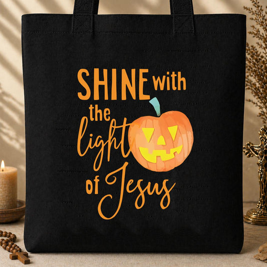 Shine With The Light Of Jesus Tote Bag