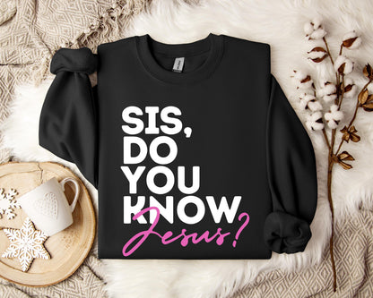 Sis Do You Know Jesus Sweatshirt