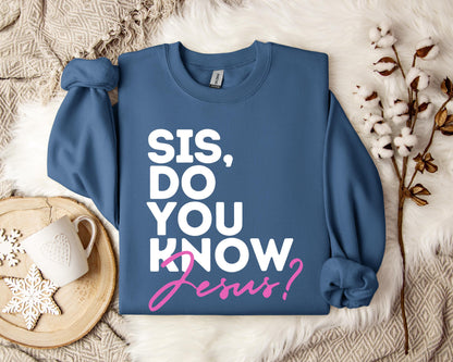 Sis Do You Know Jesus Sweatshirt
