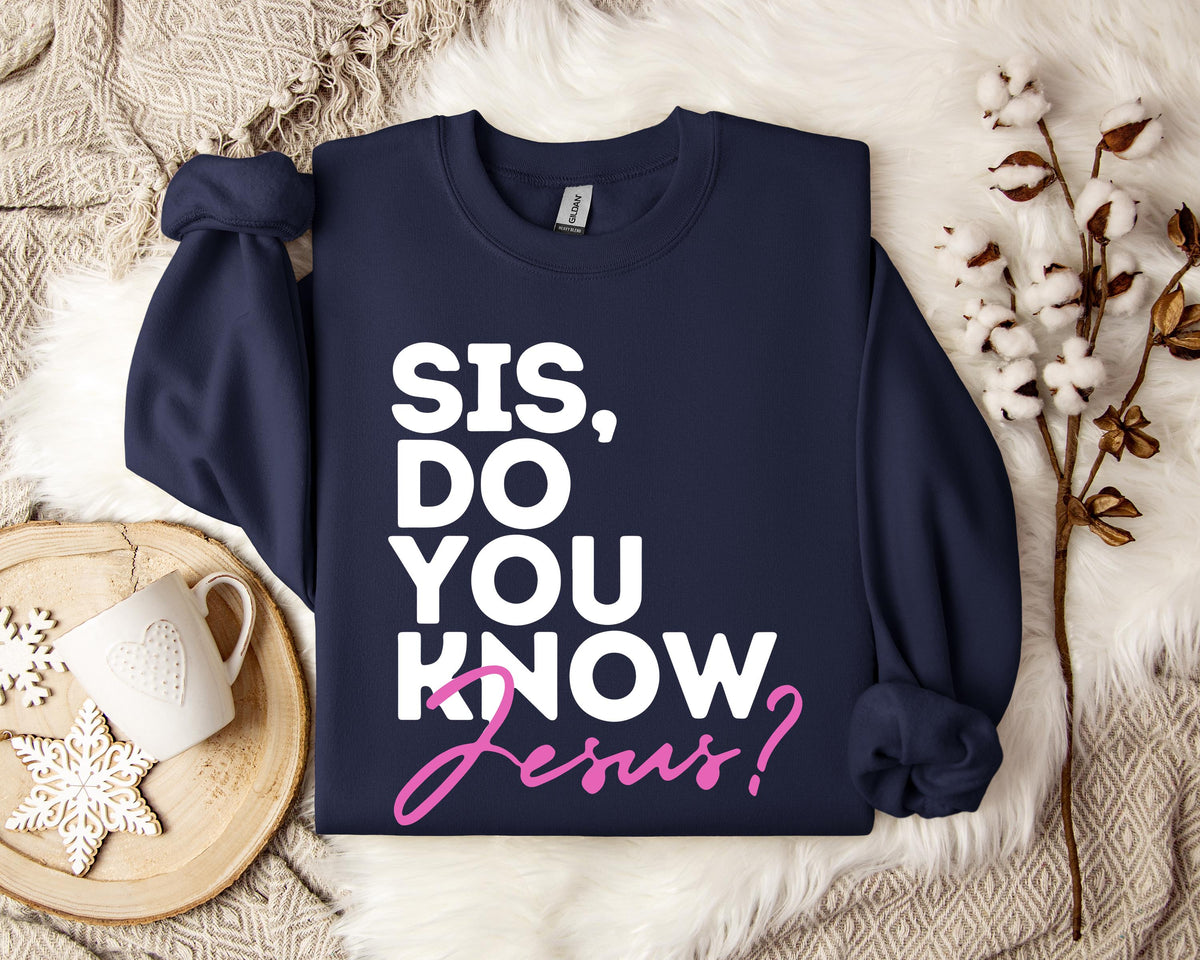 Sis Do You Know Jesus Sweatshirt